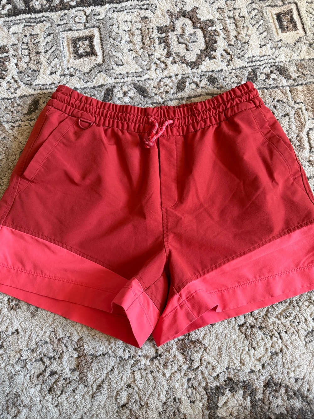 Old Navy Men’s Two-Tone Crimson and Coral Athletic Shorts